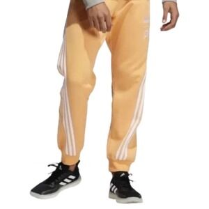 Adidas Peloton Joggers Mens XL Acid Orange Peach Unisex Womens Sweatpants Collab